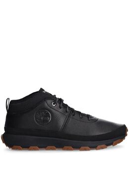 Timberland: Чёрные ботинки 