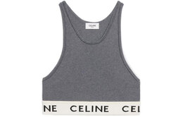 CELINE: Серый топ 