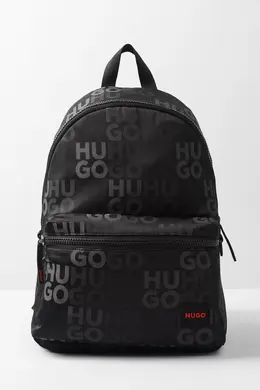 HUGO BOSS: Чёрный рюкзак 