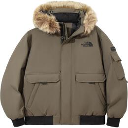 The North Face: Зелёный пуховик 