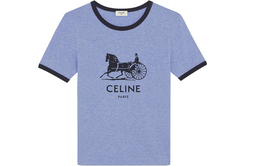 CELINE: Синяя футболка 