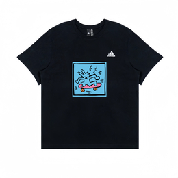 Adidas: Чёрная футболка 