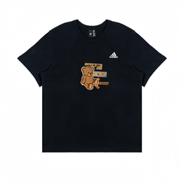 Adidas: Чёрная футболка 