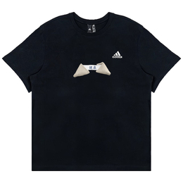 Adidas: Чёрная футболка 