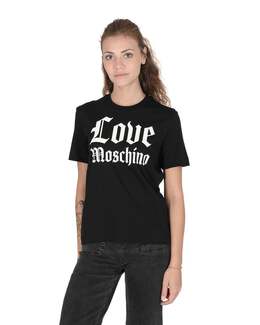 LOVE MOSCHINO: Чёрная футболка 