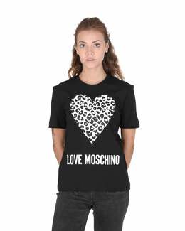 LOVE MOSCHINO: Чёрная футболка 