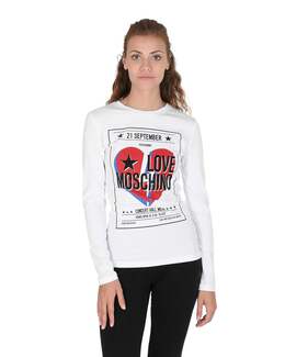 LOVE MOSCHINO: Белая футболка 