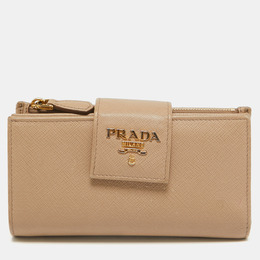 Prada: Бежевый кошелёк 