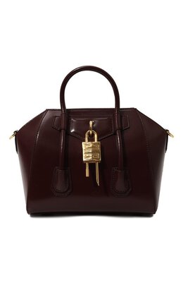 Givenchy: Бордовая сумка  Antigona Lock Mini