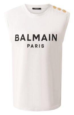 Balmain: Хлопковый топ 