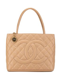 CHANEL Pre-Owned: Коричневая сумка-шоппер 