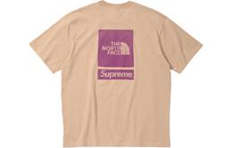 Supreme: Бежевая футболка 