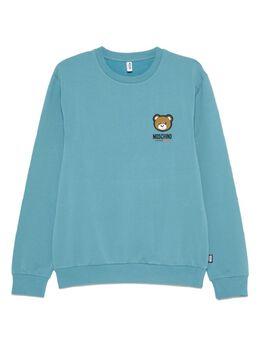 Moschino: Голубой свитшот  Teddy Bear