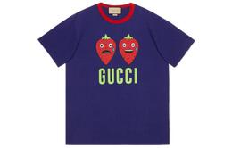 Gucci: Синяя футболка 