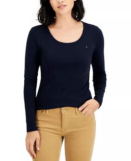 Tommy Hilfiger: Однотонный топ 