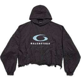 Balenciaga: Чёрная толстовка 