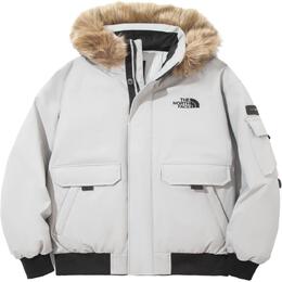 The North Face: Серебристый пуховик 