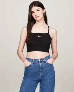 Tommy Jeans: Чёрный топ 