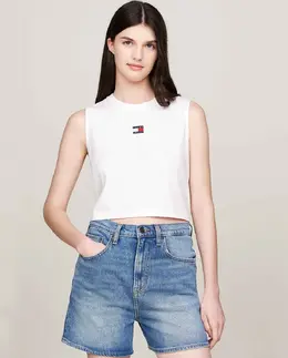 Tommy Jeans: Белый топ 