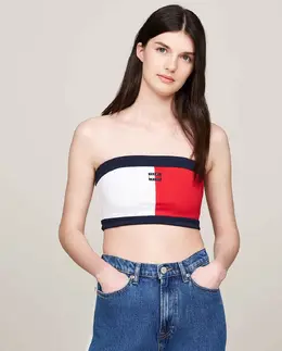 Tommy Jeans: Белый топ 