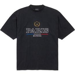Balenciaga: Чёрная футболка 