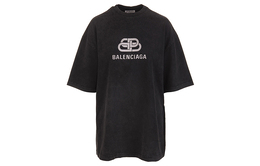 Balenciaga: Чёрная футболка 