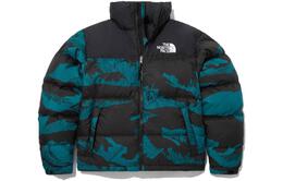 The North Face: Синий пуховик 