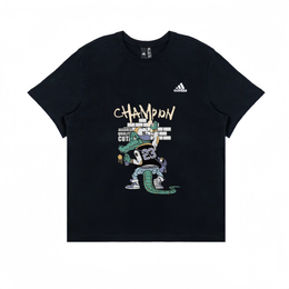 Adidas: Чёрная футболка 