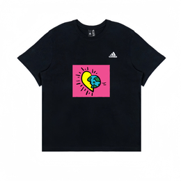 Adidas: Чёрная футболка 