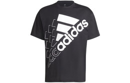 Adidas: Чёрная футболка 