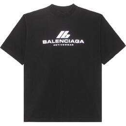 Balenciaga: Чёрная футболка 