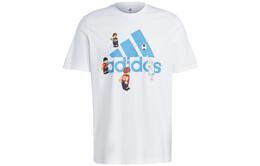 Adidas: Белая футболка 