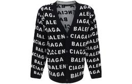 Balenciaga: Чёрный кардиган 