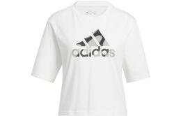 Adidas: Белая футболка 