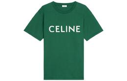 CELINE: Зелёная футболка 