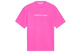 Balenciaga: Розовая футболка 