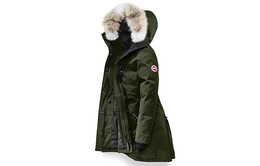 Canada Goose: Зелёный пуховик 