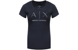 Armani Exchange: Тёмная футболка 