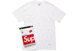 Supreme: Белая футболка  Hanes