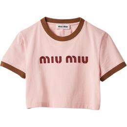 Miu Miu: Розовая футболка 