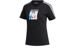 Adidas: Чёрная футболка 