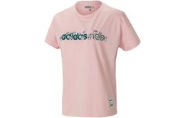 Adidas: Розовая футболка 