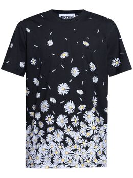 Moschino: Футболка с растительным принтом 