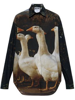 Moschino: Рубашка с принтом 