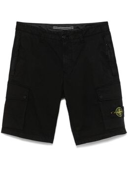 Stone Island: Чёрные шорты  Compass