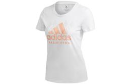 Adidas: Белая футболка 