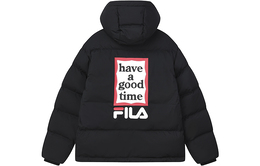 Fila: Чёрный пуховик 