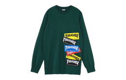 Supreme: Белая футболка  Thrasher