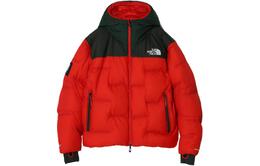 The North Face: Красный пуховик 