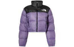 The North Face: Фиолетовый пуховик 